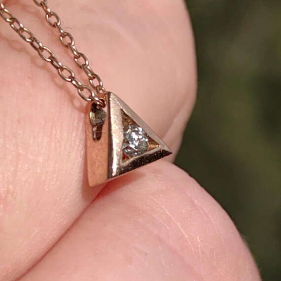 Solitaire Diamond Solid 14k Yellow Gold Vintage G… - image 5