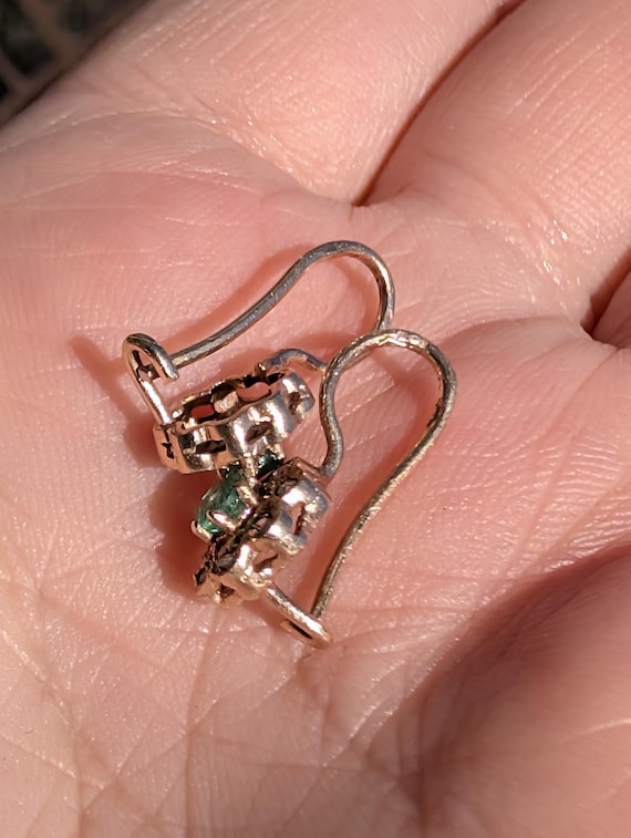 Diamond Natural Emerald Solid 14k Hallmarked Yell… - image 5