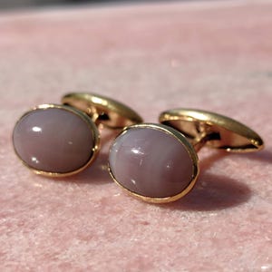 Antique Vintage Cufflinks,  Gold Filled Silver Half Precious Stone Cufflinks, Silver Gold Mens Accessory, Statement Cufflinks