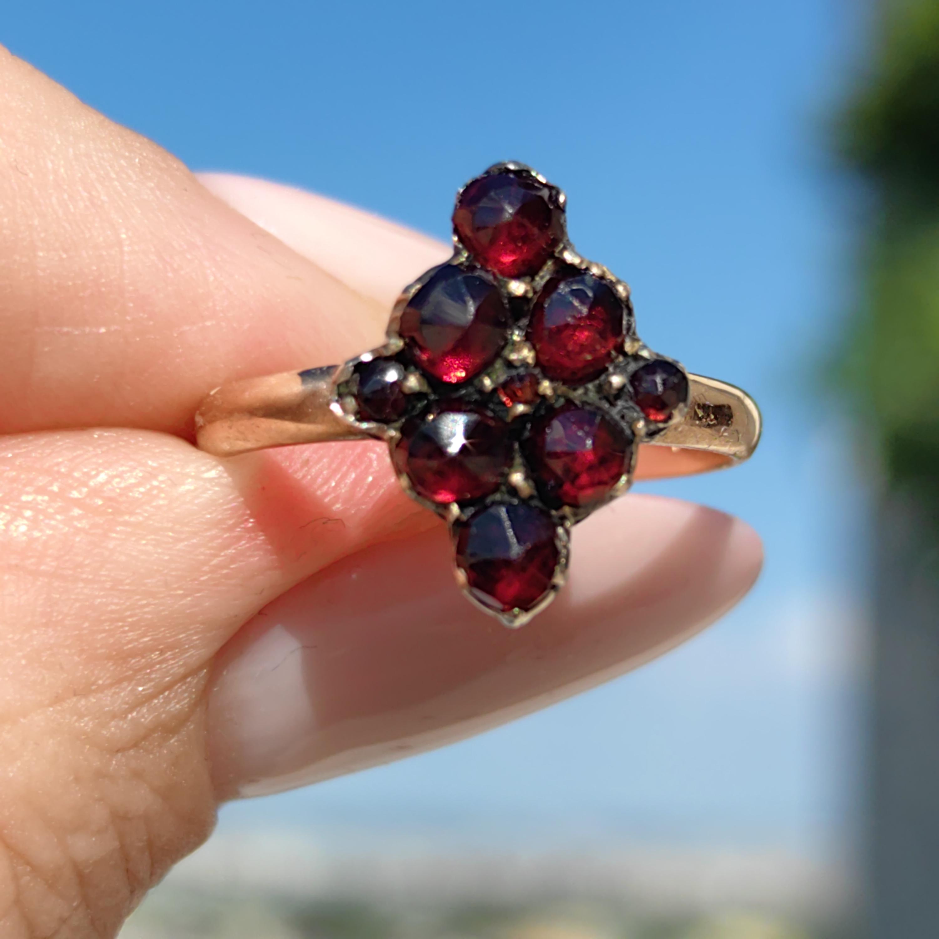 Garnet Furniture Fire Stick Premier League Antique 14k Yellow Gold