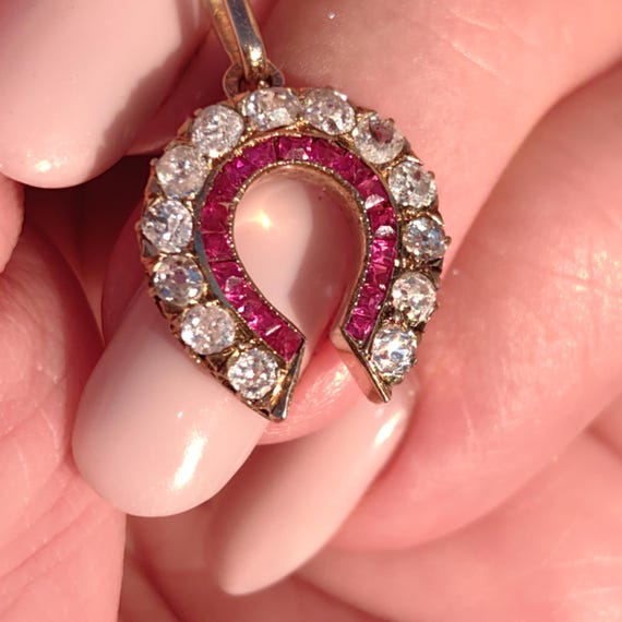 Antique 18k Yellow Rose Champagne Solid Gold Hors… - image 9