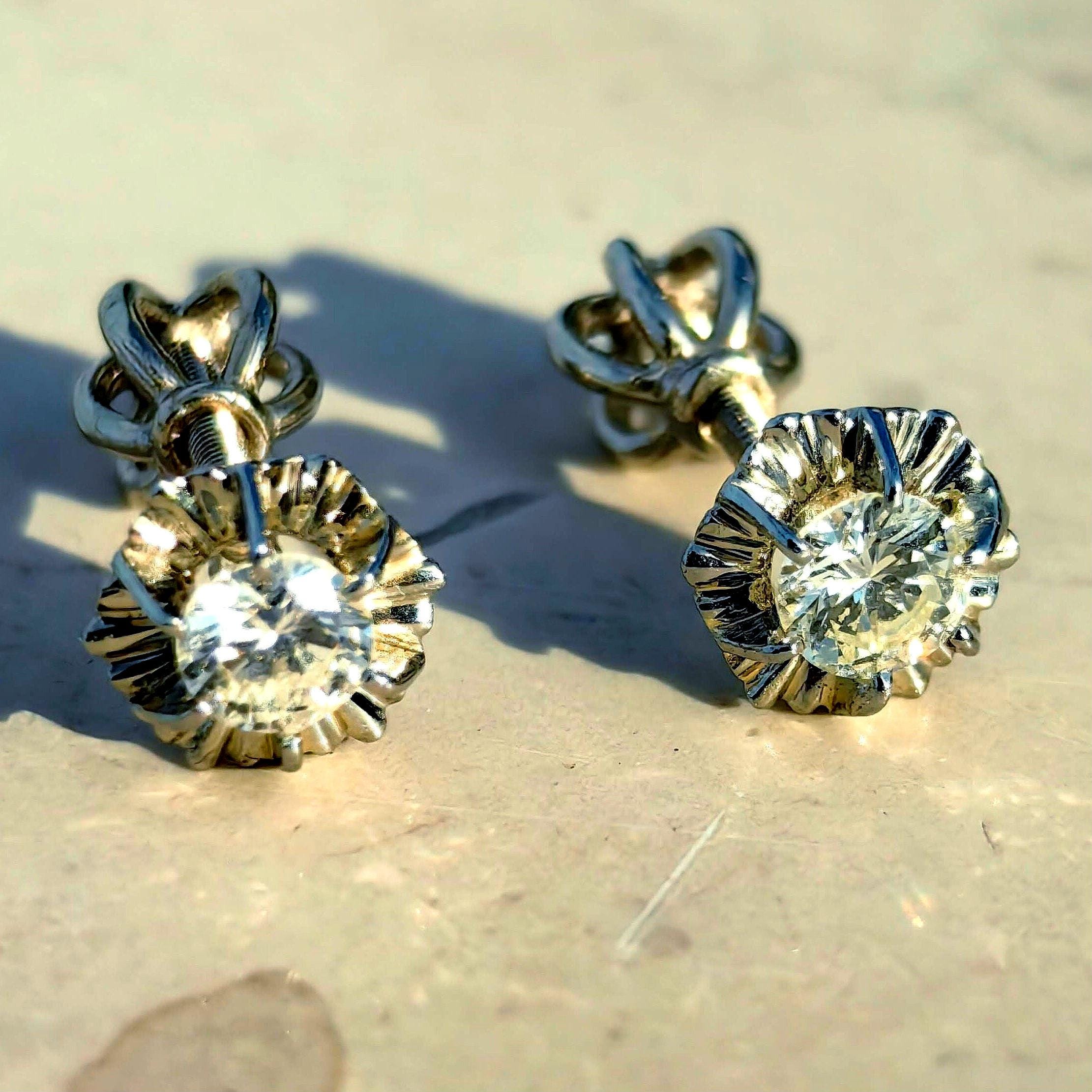 Antique diamond cluster earrings discount