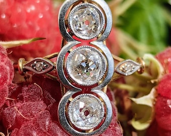 Art Nouveau Vintage Antique Diamond Gold Ring