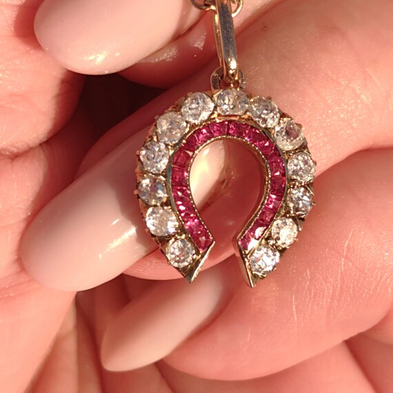 Antique 18k Yellow Rose Champagne Solid Gold Hors… - image 7