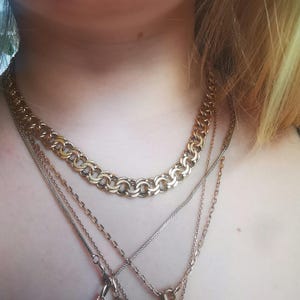 Bismarck Necklace, Solid 18k Gold Massive, 47.6 gr Chain Vintage Necklace 750 Gold, hand made vintage big gold necklace