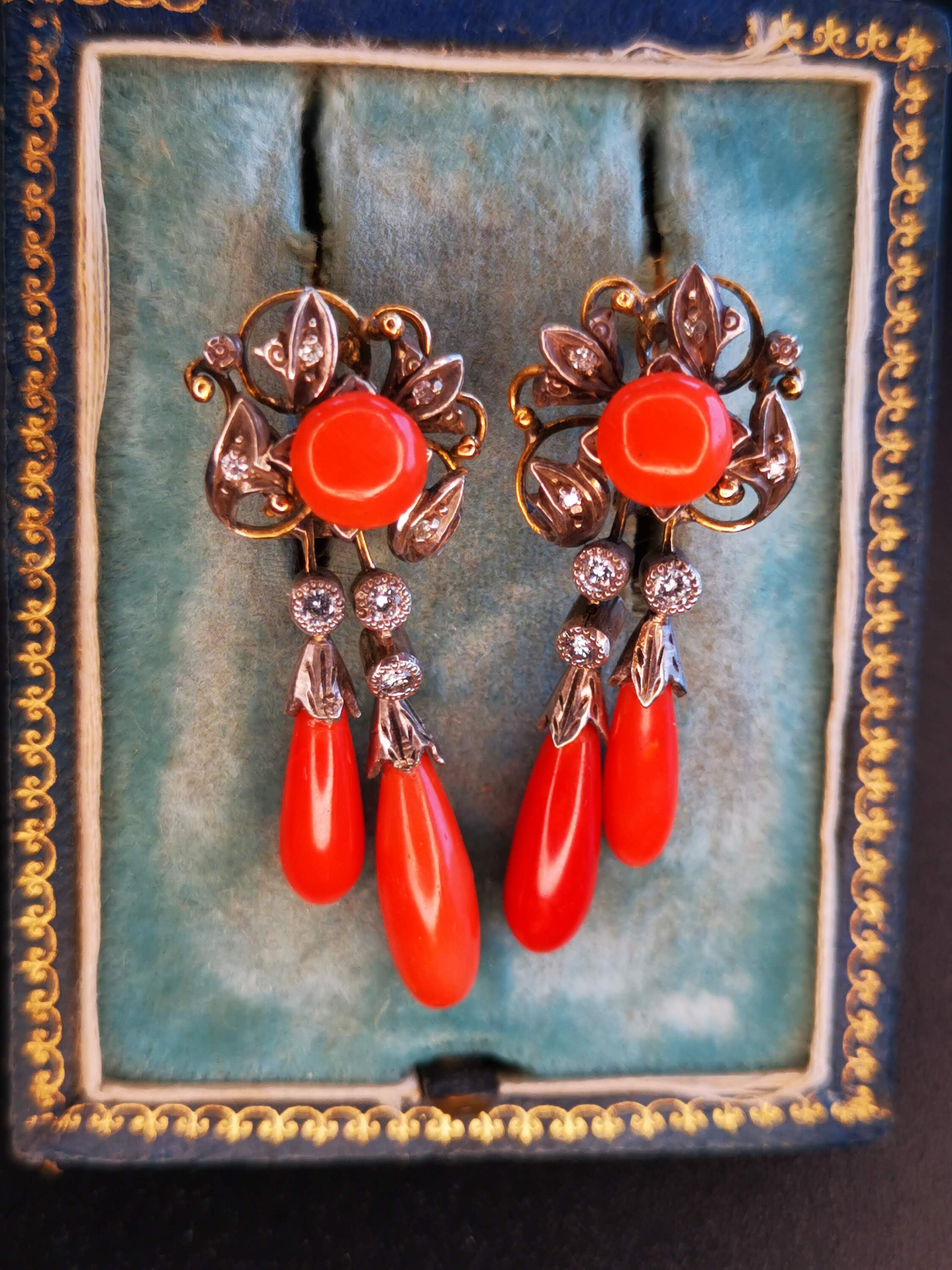 Antique Pink Coral Earrings | Stitch and Tickle