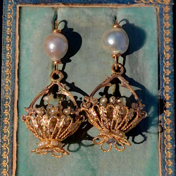 Orecchini fatti a mano in bronzo e cristallo. - Gioielli - Orecchin