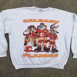 CustomCat Calgary Flames BLASTY Vintage NHL T-Shirt White / XL