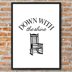 Down With the Shine (Avett Brothers Fan Art) Digital Printable Poster