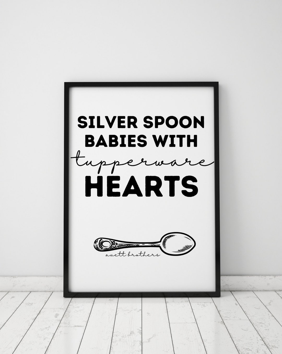 Avett Brothers Digital Print Silver Spoon Babies With Tupperware Hearts