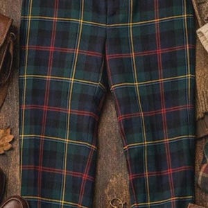Ralph Lauren Rugby Tartan Wool Trousers, Size 6 Dark Academia  Preppy Heritage Plaid Pants