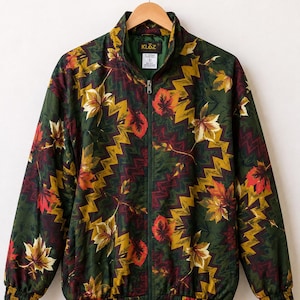 90s Floral Windbreaker - Etsy