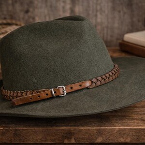 Mallory 5th Avenue Wool Green Houndstooth Fedora mallory hat products for sale | eBay main image 4