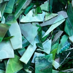 Green Green Green-Huge 6 oz packs of high grade premium craft glass. Mosaic stained glass art