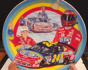 Vintage: 1996 Nascar, On the Warpath from Jeff Gordon Collection Collectible #24 Plate