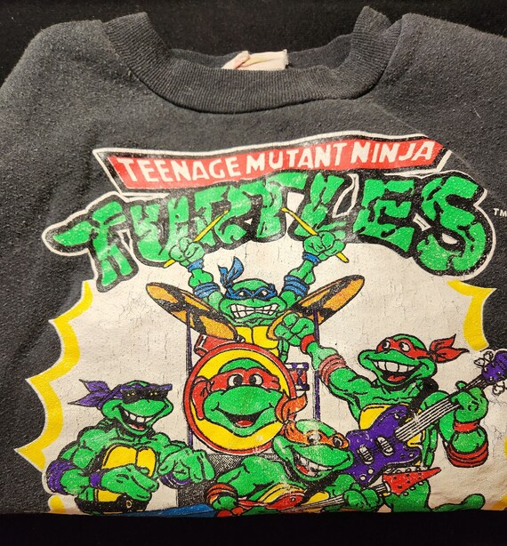 Sweat Vintage Tortues Ninja 1988 - Taille M Garçon (Occasion Très Bon État)