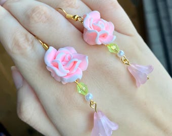 Floral fairy earrings - fairycore jewellery