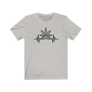 Marijuana Leaf Heartbeat Unisex Jersey Short Sleeve Tee