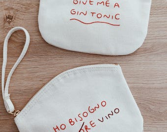 canvas clutch bag