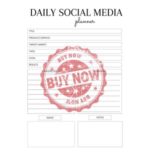 Social Media Planner Sheets