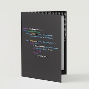 Cartão comemorativo para todas as ocasiões com tema tecnológico para codificadores, programadores e engenheiros!