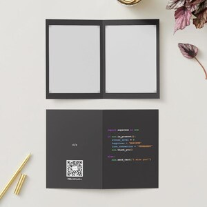 Python Coding Mother's Day Card – "Supermom" Script Tech Gift image 2