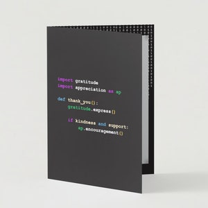 Dankbarkeit in Code: Dankeskarte für Coder und Geeks!