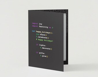 Python-tema julkort!