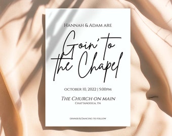 Goin to the Chapel Wedding Invitation