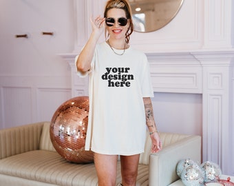 Comfort Colors Ivory C1717 / Comfort Colors IvoryT-Shirt / Ivory T-Shirt Mockup / Trendy Mockup / Cute Mockup / Boho Mockup