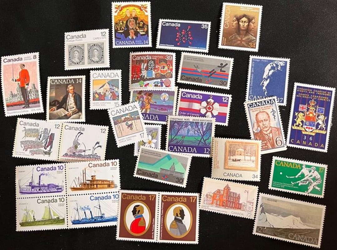 30 Mint Canada Stamps Etsy