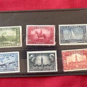 Six single Canadian stamps from 1927