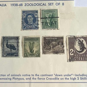 Australia Zoological Stamp Set