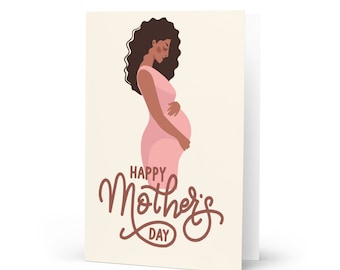 Mom to be Muttertag Grußkarte blanko