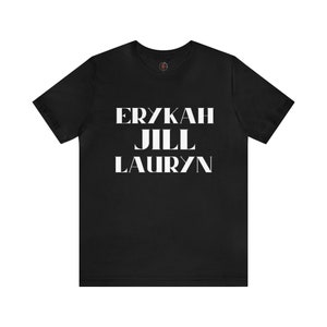 Erykah badu, Jill Scott, Lauryn hill, neo soul 90s music unisex Short Sleeve Tee- vintage t shirt , black art, 90s R&B female musicans