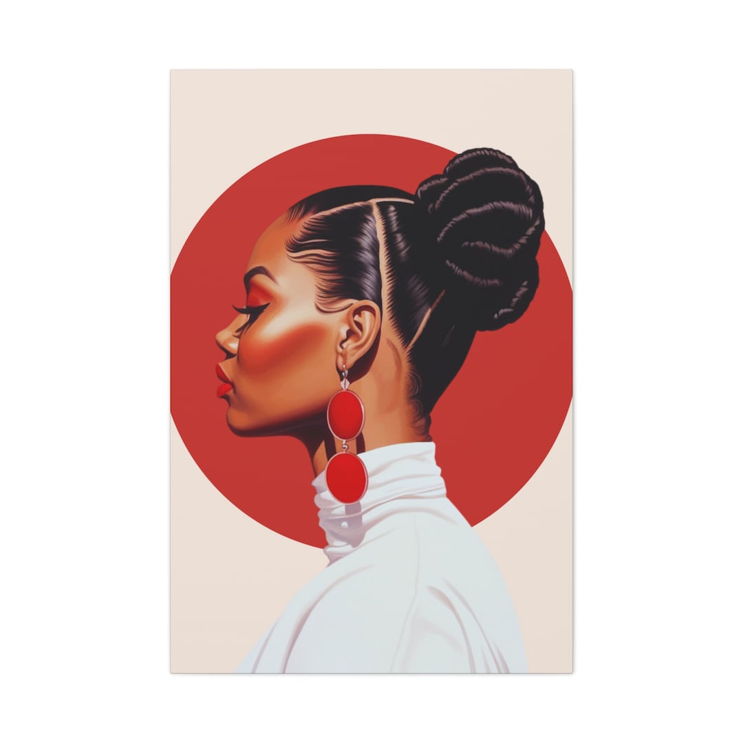 Vintage Black Art Red Abstract Art Red Decor Red Wall Art Etsy