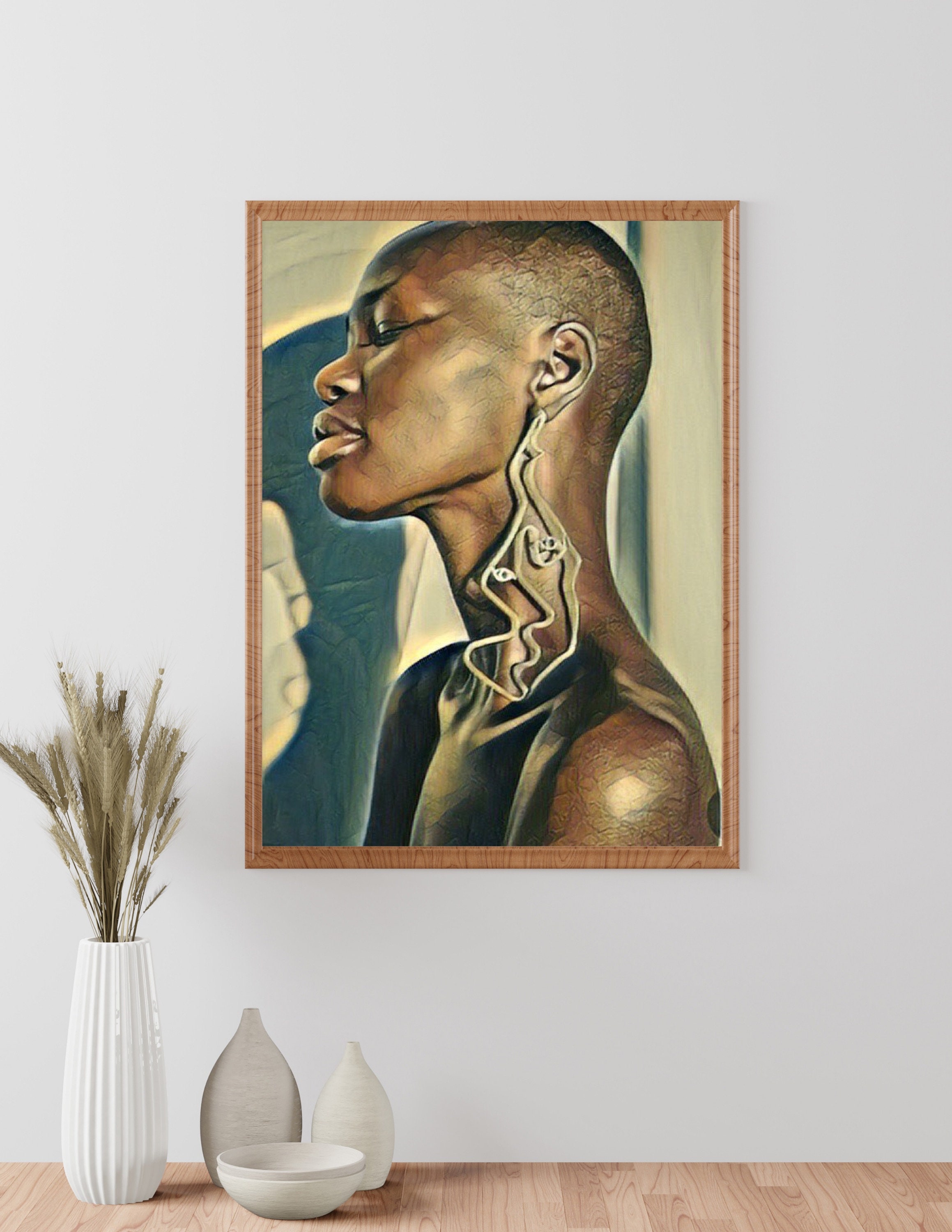 Skin Deep Black Hair Black Woman With Bald Head Short Hair - Etsy