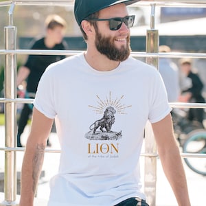 Der Löwe des Stammes Jehuda Kurzärmeliges christliches Unisex-T-Shirt