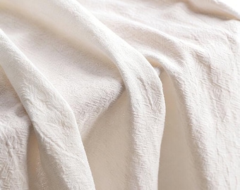 Textured Washed Cotton Fabric: Linen Imitation, Dresses Garments Sewing Material, Curtain Craft Fabric