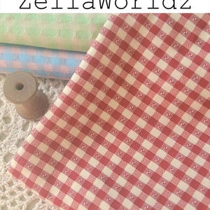 Plaid Cotton Poly Fabric: Navy Blue & Forest Green Jacquard