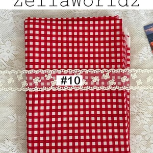 Gingham Plaid 100%Cotton Fabric: Colorful Check Dresses Blouse Garments Sewing Craft Upholstery Material #10 red
