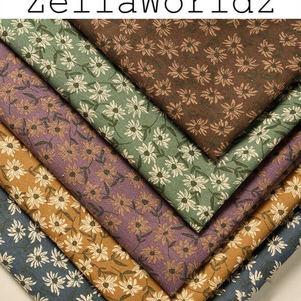 Katoen-linnen bloemenstof: bloemen bedrukt, naaimateriaal jurken kleding, doe-het-zelf meubelstof