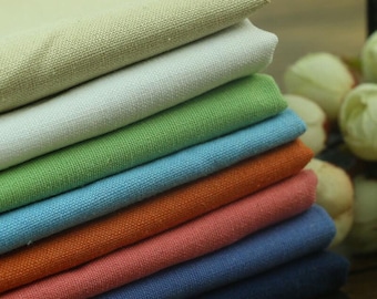 Plain Cotton Linen Blend Fabric: Soft Dress & Curtain Material, DIY Upholstery Fabric