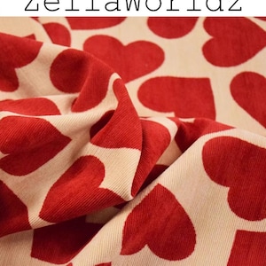 Corduroy Fabric By The Yard, Red Heart Polyester Fine Corduroy Fabric, Dresses Clothes Sewing Craft Material, DIY Bags Suitcases Fabric