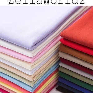 Cotton Voile Fabric: Solid Color Sheer Lightweight Material