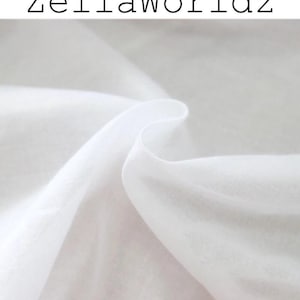 Sheer Cotton Voile Fabric: White, Lightweight Sewing Material