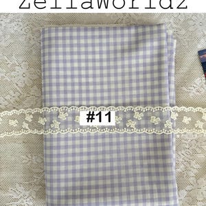 Gingham Plaid 100%Cotton Fabric: Colorful Check Dresses Blouse Garments Sewing Craft Upholstery Material #11 purple