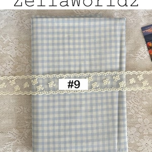 Gingham Plaid 100%Cotton Fabric: Colorful Check Dresses Blouse Garments Sewing Craft Upholstery Material #9 blue