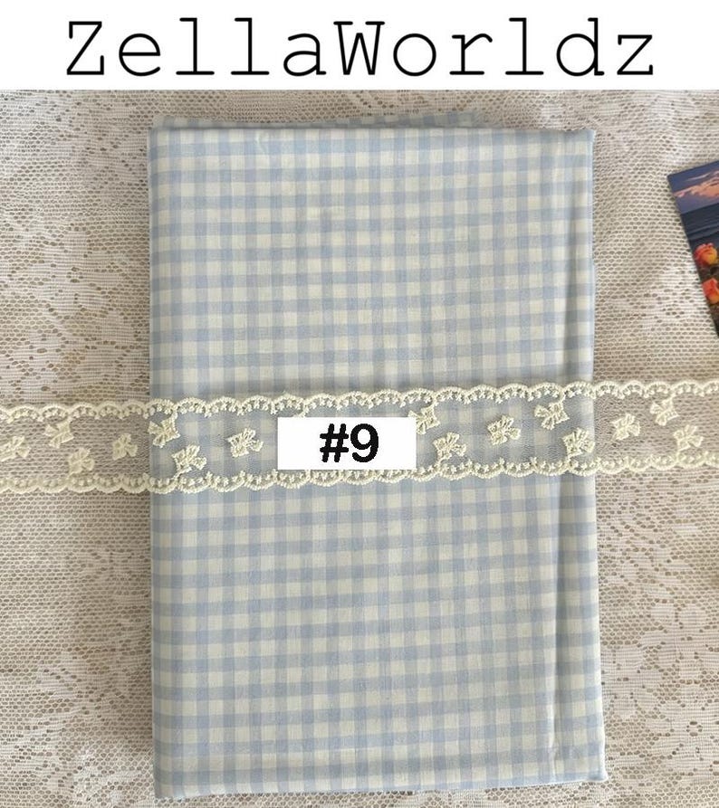 Gingham Plaid 100%Cotton Fabric: Colorful Check Dresses Blouse Garments Sewing Craft Upholstery Material #9 blue