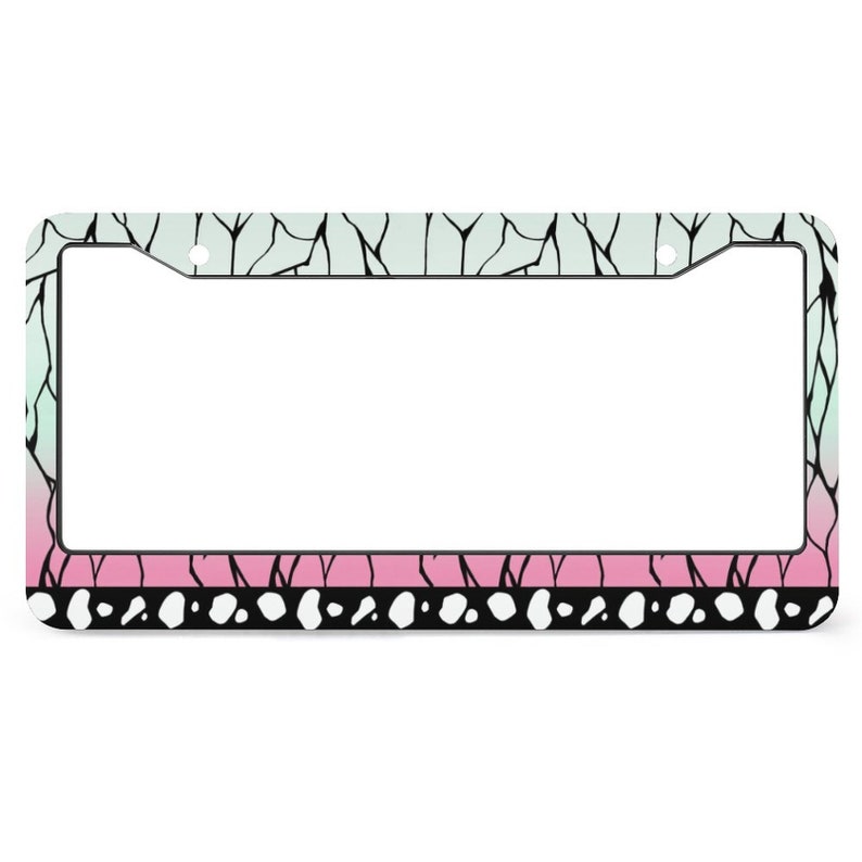 Anime Inspired License Plate Frame, Special Metal Car License Plate Cover, Anime Car Accessory, Universal Fit 